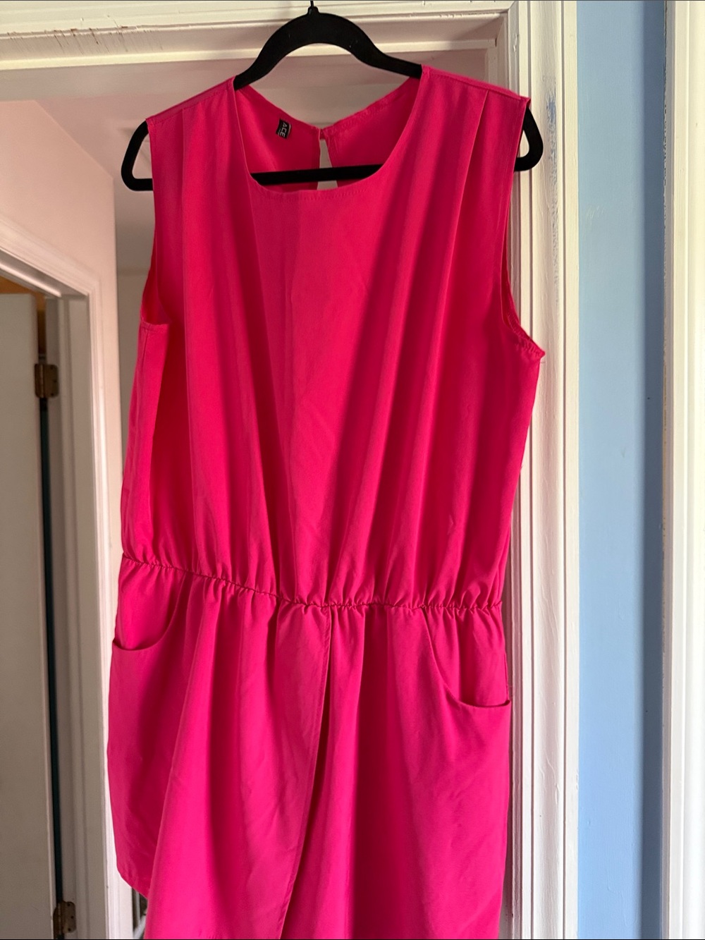 Acevog Hot Pink Sleeveless Jumpsuit